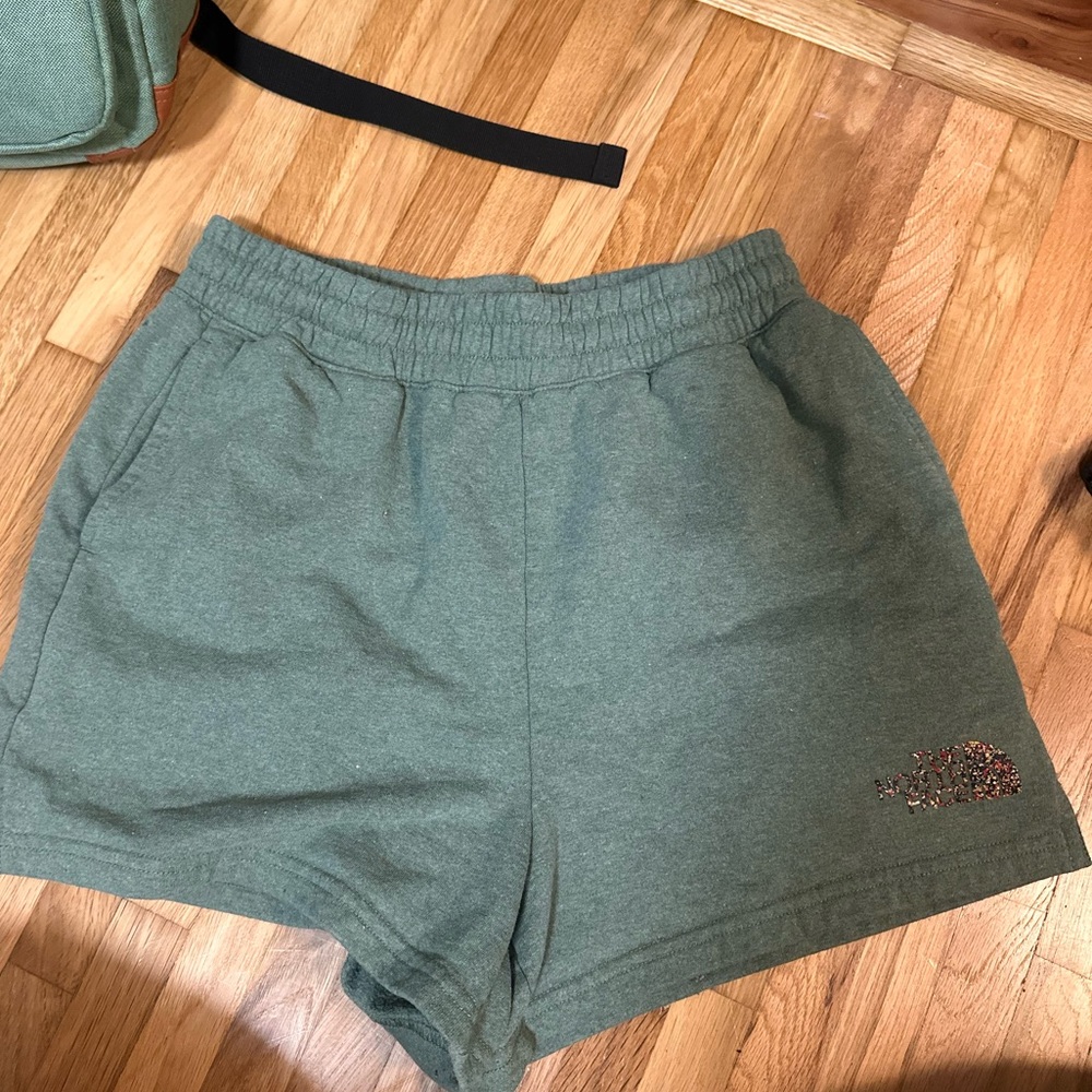 The North Face Olive Green Sweat-shorts - Medium
